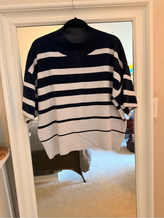Anthropologie Other - Maeve Carys Short Sleeve Navy and White Striped Sweater - Size L